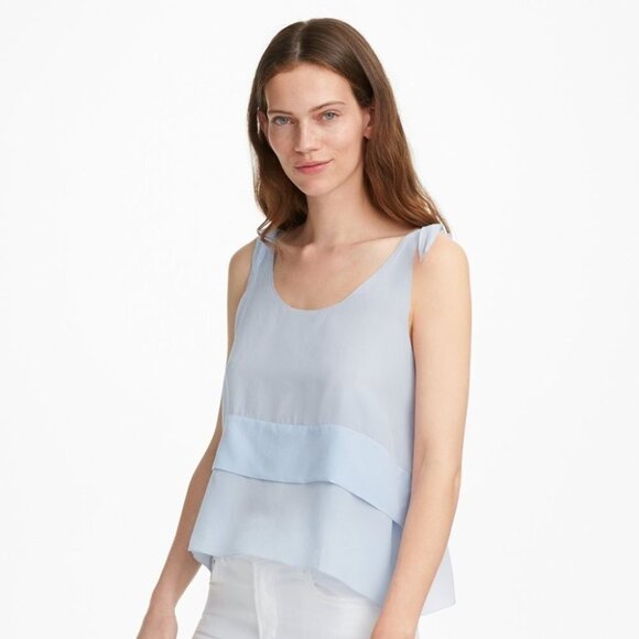 Club Monaco Salyie Camisole Blouse Tank Top Silk Shoulder Tie Pale pink Size XS - Picture 3 of 11